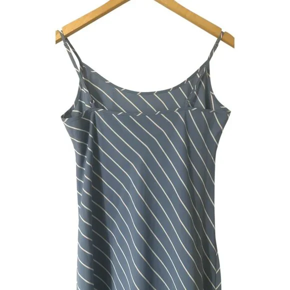 Jenni Kayne Kendall Slip Dress Size S Vintage Blue Stripe Minimalist Chic Modern - Picture 8 of 11